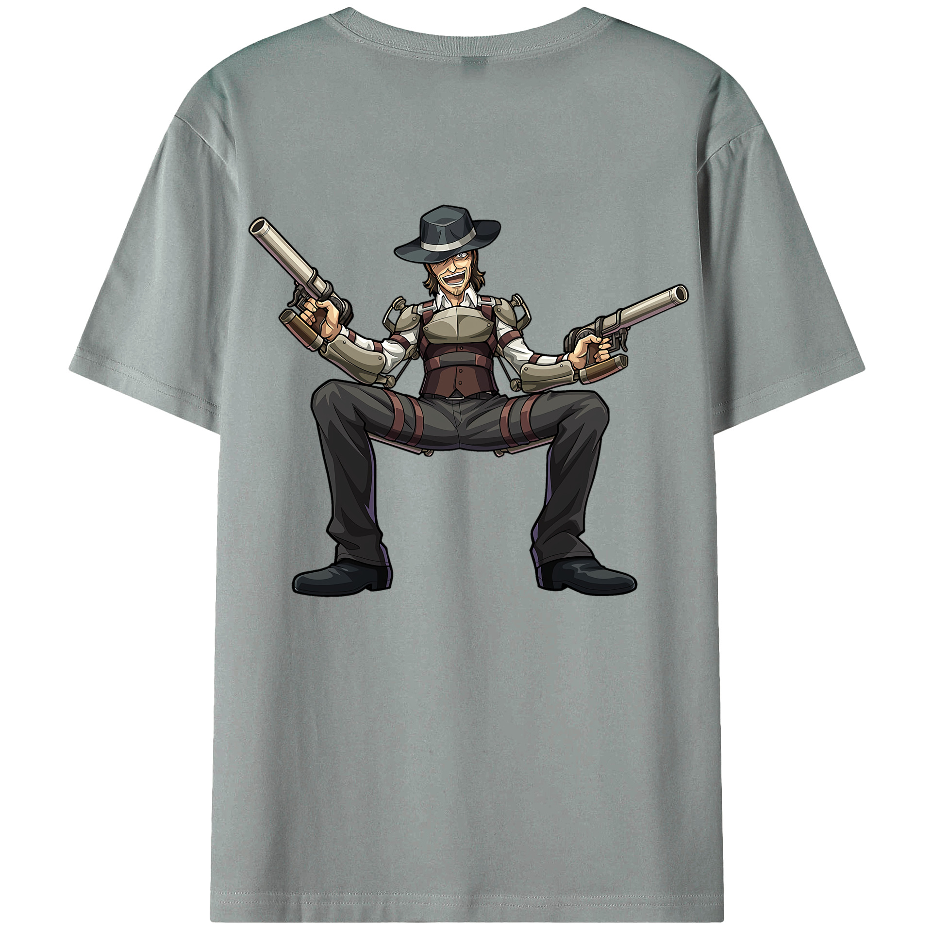（画像用） 進撃の巨人 ケニー·アッカーマン Attack on Titan Kenny Ackerman 綿100％ メンズ半袖Tシャツ（バックプリント） 通気性